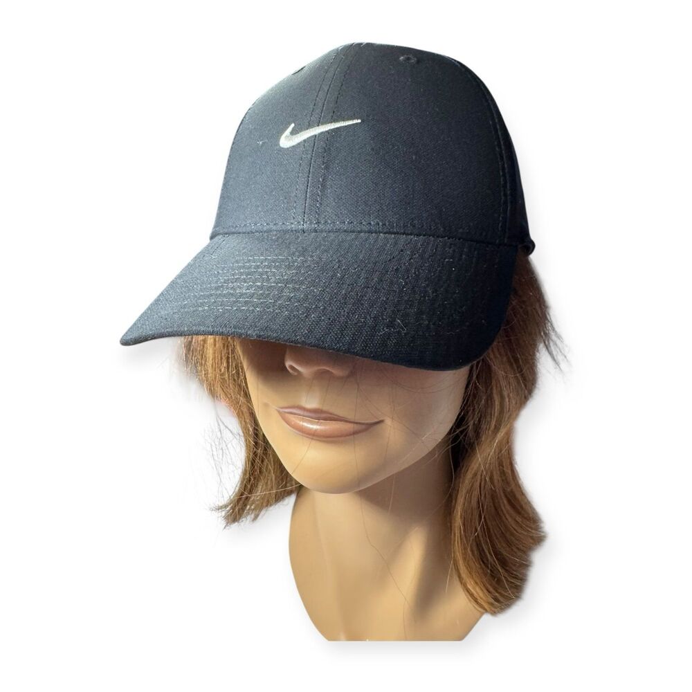 Nike‎ Dri-Fit Snapback Hat Black Club Cap Running Sports Hat Size Large/XLarge